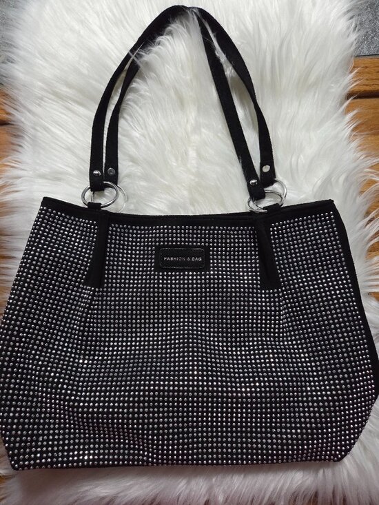 Handbags - Rhinestone Detail Shoulder Bag